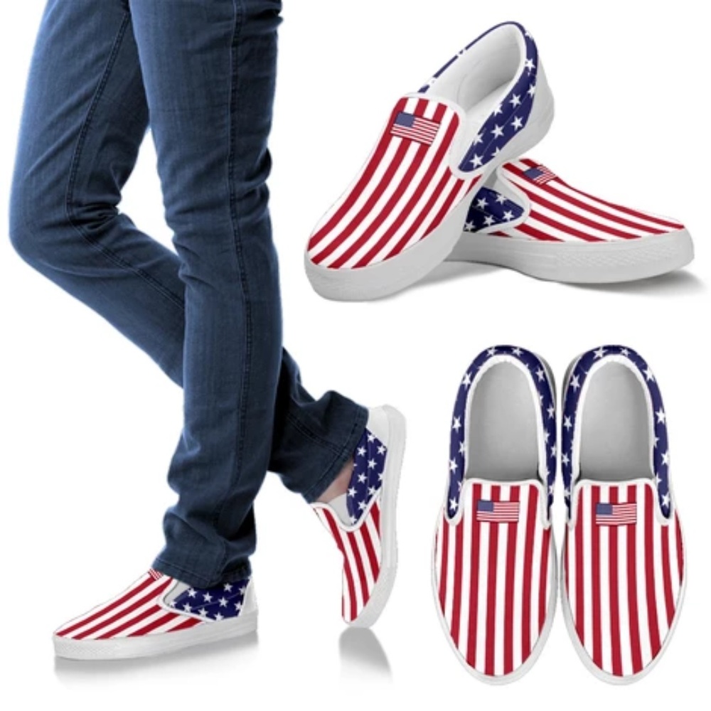 Flag Men's Slip Ons